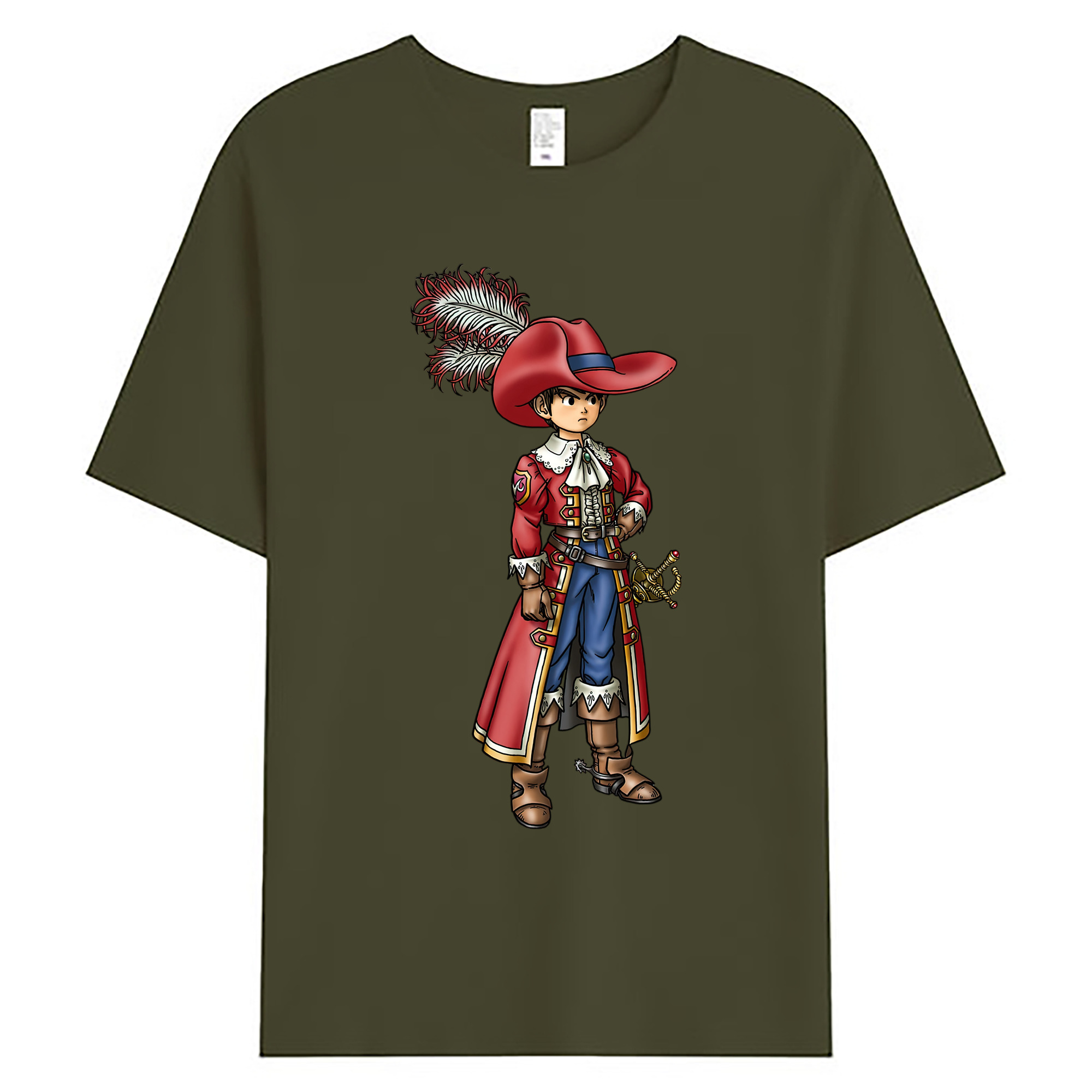（画像用） ドラゴンクエスト Doragon Kuesuto Dragon Quest 綿100％ メンズ半袖Tシャツ｜肌触りやわらか＆通気性